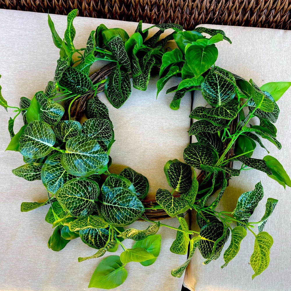 Green Wreath, 18” x 18”